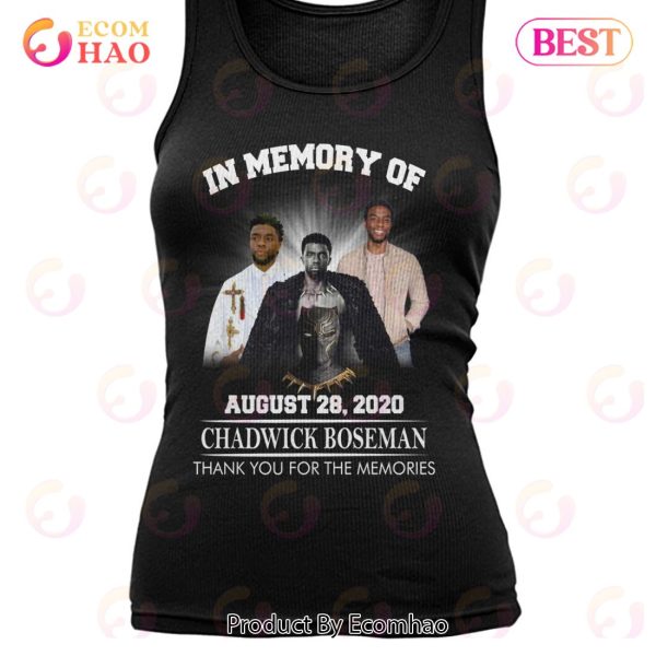 In Memory Of August 28 2020 Chadwick Boseman Thank You For The Memories T-Shirt