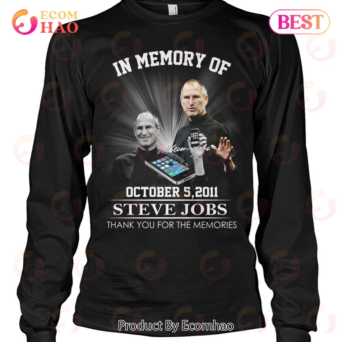 In Memory Of October 5 2021 Steve Jobs Thank You For The Memories T-Shirt