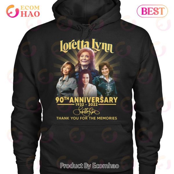 Loretta Lynn 90th Anniversary 1932 – 2022 Thank You For The Memories T-Shirt