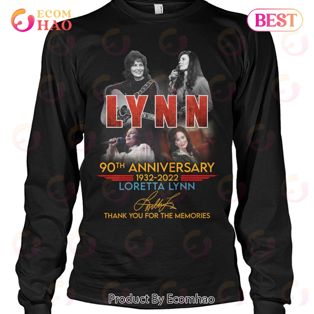 Lynn 90th Anniversary 1932 – 2022 Loretta Lynn Thank You For The Memories T-Shirt