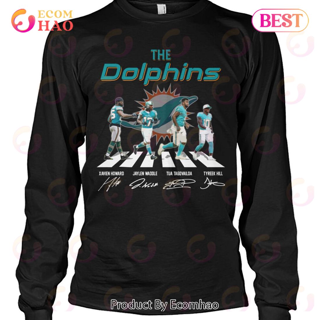 The Dolphins Xavien Howard And Jaylen Waddle And Tua Tagovailoa And Tyreek Hill T-Shirt