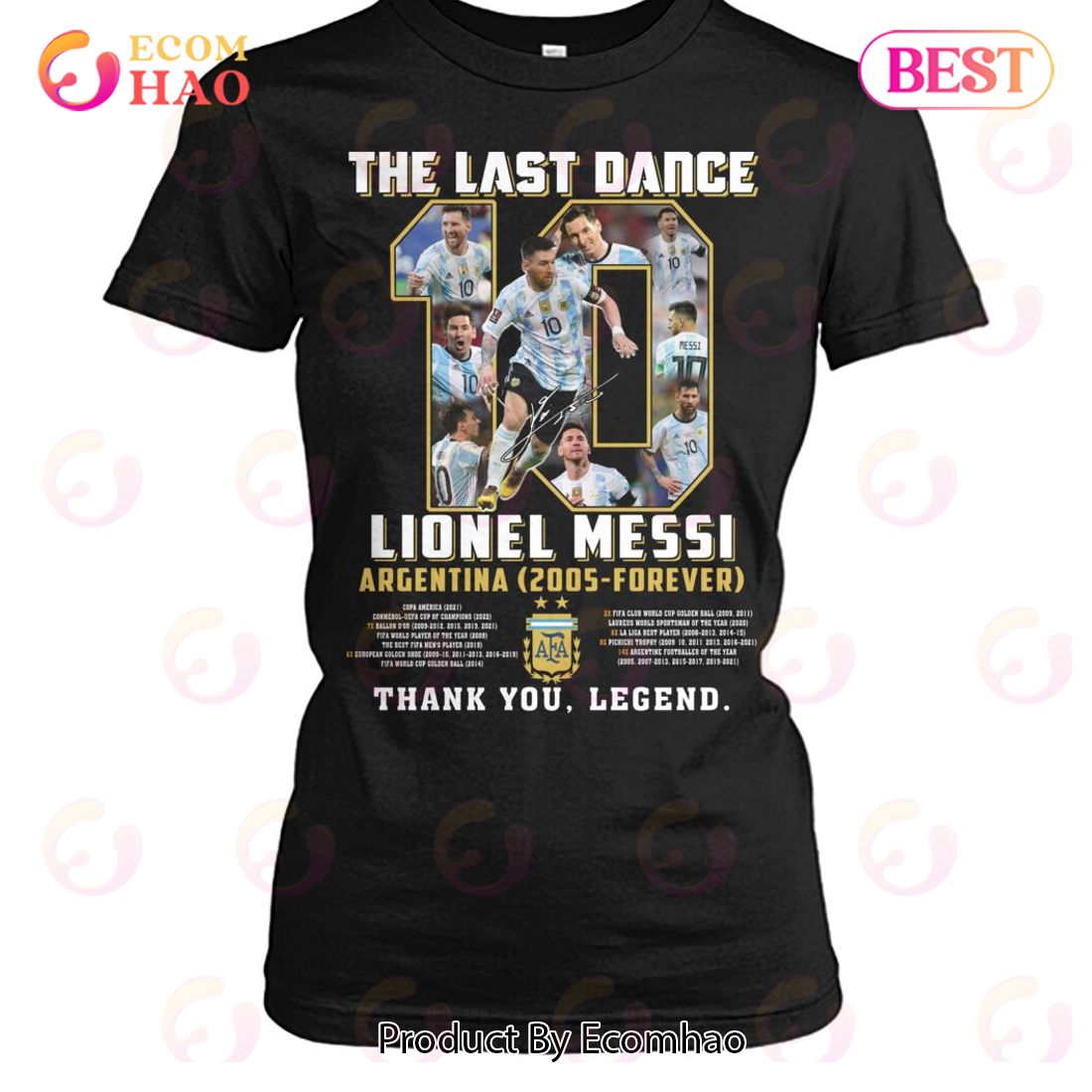 The Last Dance 10 Lionel Messi Argentina 2005 – Forever Thank You Legend T-Shirt