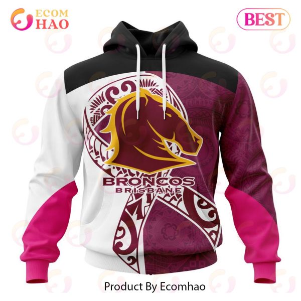 NRL Brisbane Broncos Specialized Kits Samoa Fight Cancer 3D Hoodie