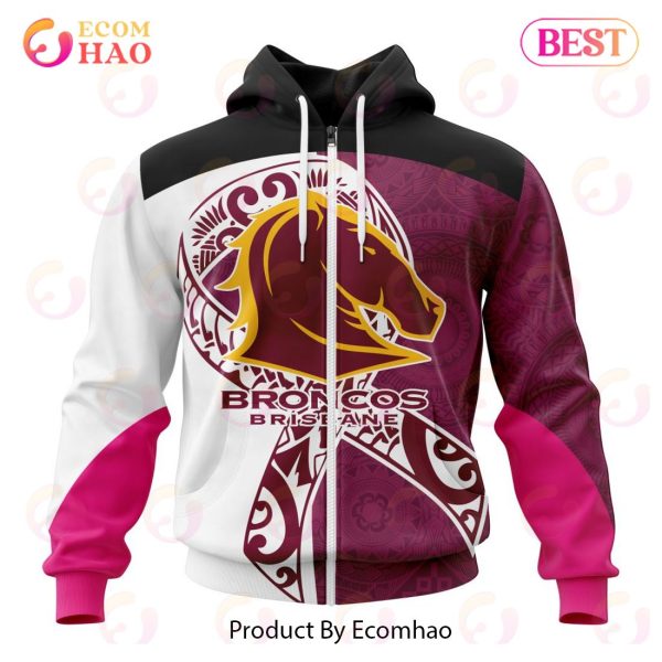 NRL Brisbane Broncos Specialized Kits Samoa Fight Cancer 3D Hoodie