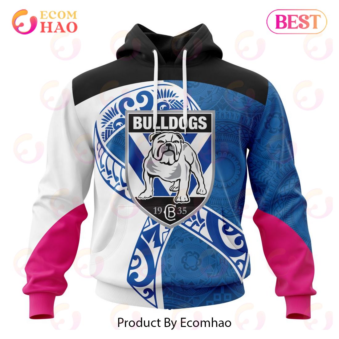 NRL Canterbury-Bankstown Bulldogs Specialized Kits Samoa Fight Cancer 3D Hoodie