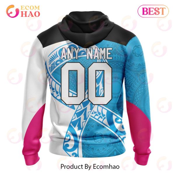 NRL Gold Coast Titans Specialized Kits Samoa Fight Cancer 3D Hoodie