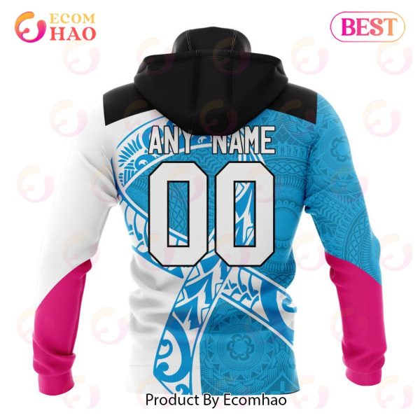 NRL Gold Coast Titans Specialized Kits Samoa Fight Cancer 3D Hoodie