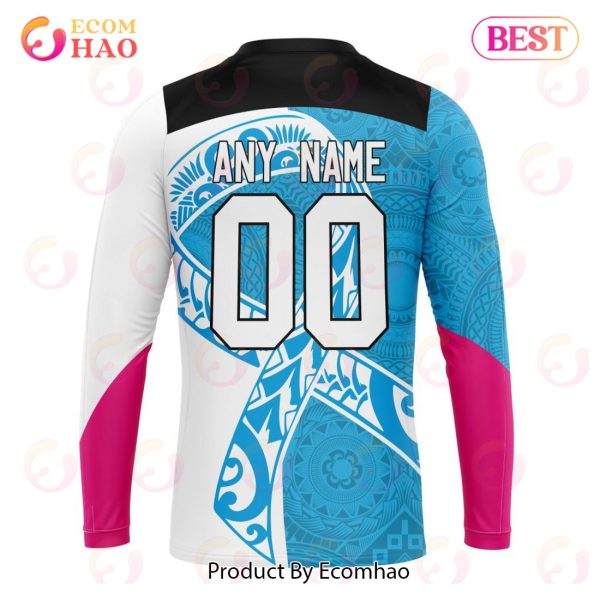 NRL Gold Coast Titans Specialized Kits Samoa Fight Cancer 3D Hoodie
