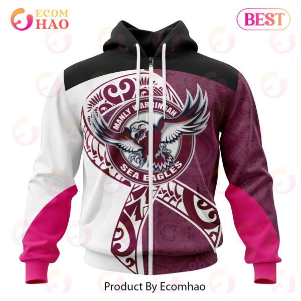 NRL Manly Warringah Sea Eagles Specialized Kits Samoa Fight Cancer 3D Hoodie