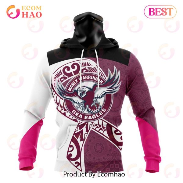 NRL Manly Warringah Sea Eagles Specialized Kits Samoa Fight Cancer 3D Hoodie