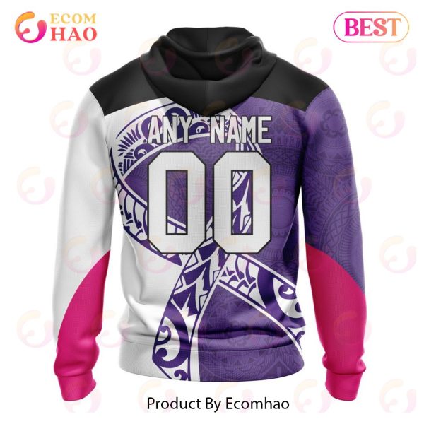 NRL Melbourne Storm Specialized Kits Samoa Fight Cancer 3D Hoodie