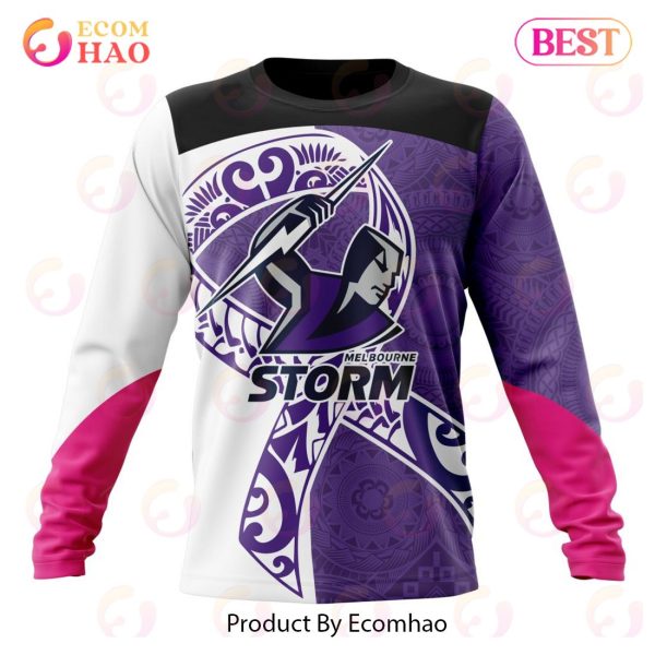 NRL Melbourne Storm Specialized Kits Samoa Fight Cancer 3D Hoodie