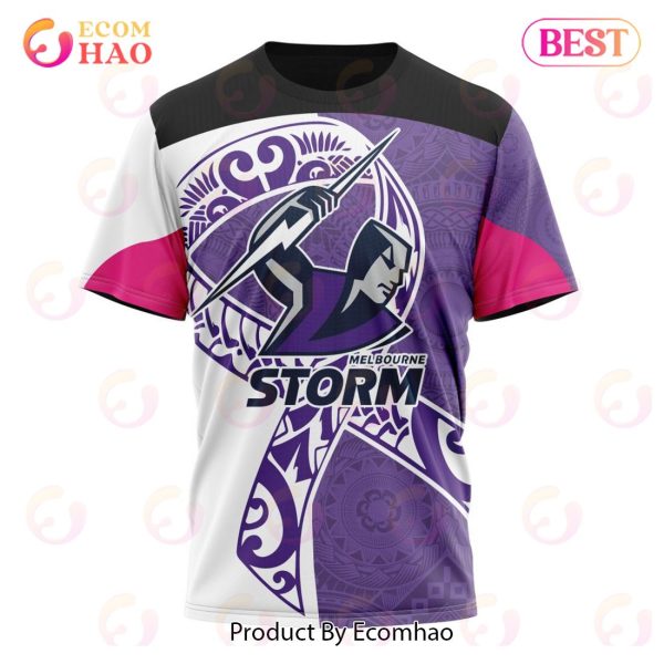 NRL Melbourne Storm Specialized Kits Samoa Fight Cancer 3D Hoodie