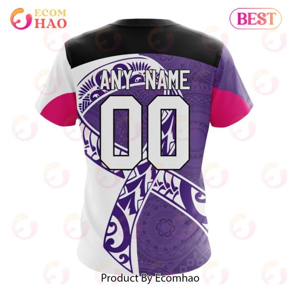 NRL Melbourne Storm Specialized Kits Samoa Fight Cancer 3D Hoodie