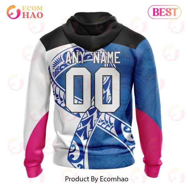 NRL Newcastle Knights Specialized Kits Samoa Fight Cancer 3D Hoodie