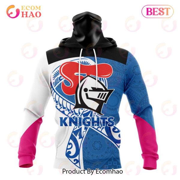 NRL Newcastle Knights Specialized Kits Samoa Fight Cancer 3D Hoodie
