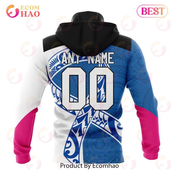 NRL Newcastle Knights Specialized Kits Samoa Fight Cancer 3D Hoodie