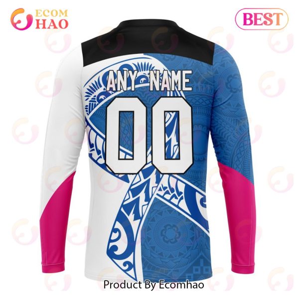 NRL Newcastle Knights Specialized Kits Samoa Fight Cancer 3D Hoodie