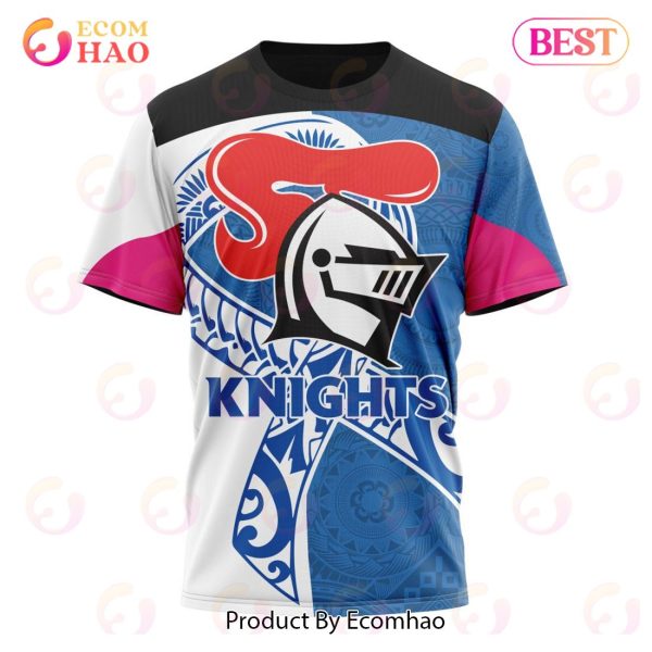 NRL Newcastle Knights Specialized Kits Samoa Fight Cancer 3D Hoodie