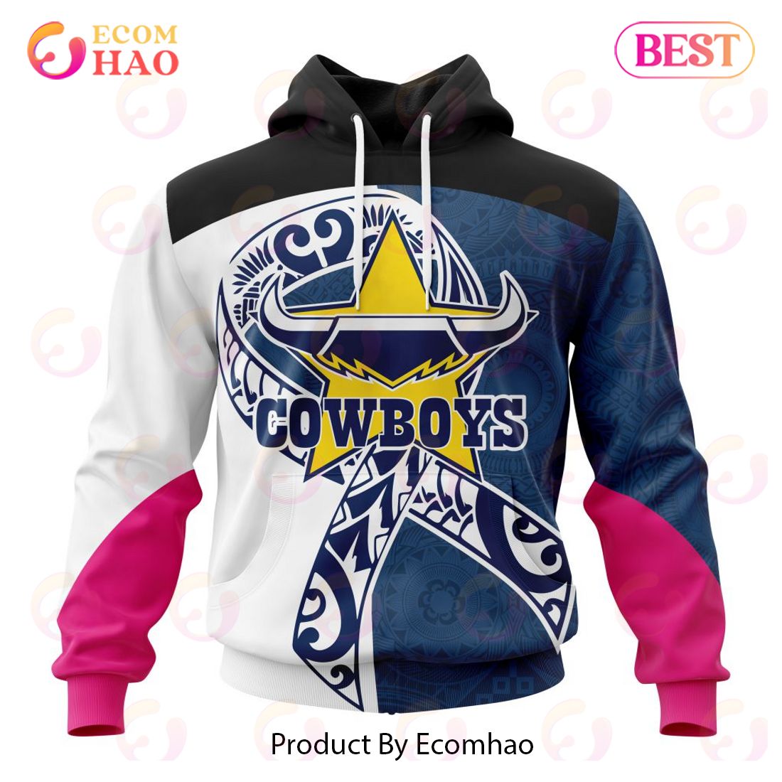 NRL Manly Warringah Sea Eagles Specialized Kits Samoa Fight Cancer 3D Hoodie