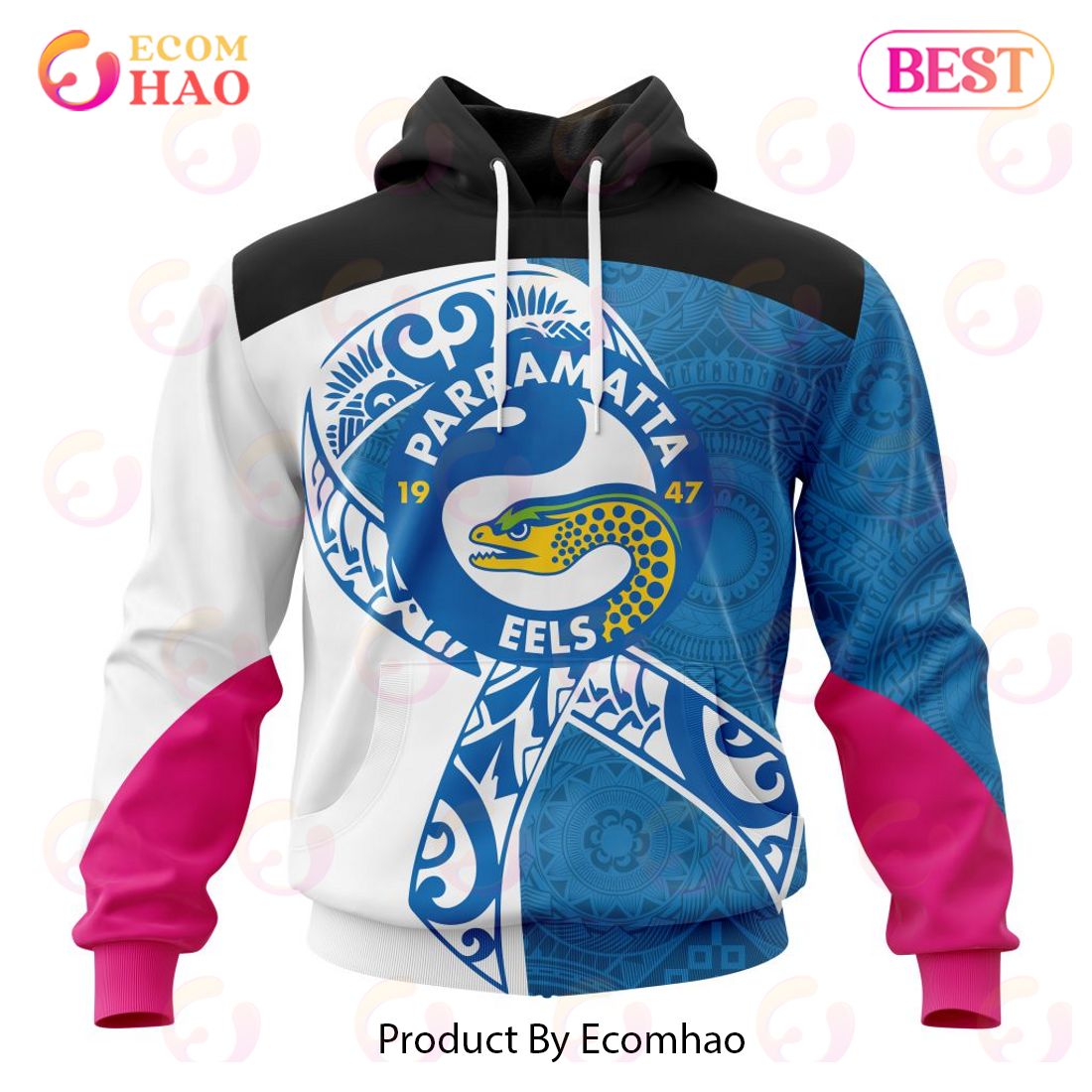 NRL Parramatta Eels Specialized Kits Samoa Fight Cancer 3D Hoodie