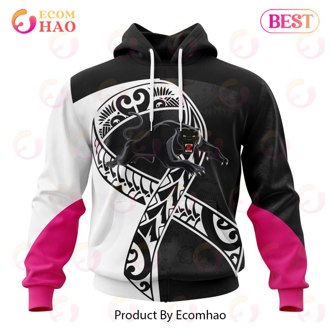 NRL Penrith Panthers Specialized Kits Samoa Fight Cancer 3D Hoodie