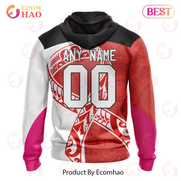 NRL Sydney Roosters Specialized Kits Samoa Fight Cancer 3D Hoodie