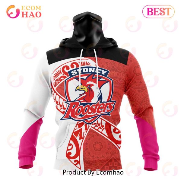 NRL Sydney Roosters Specialized Kits Samoa Fight Cancer 3D Hoodie