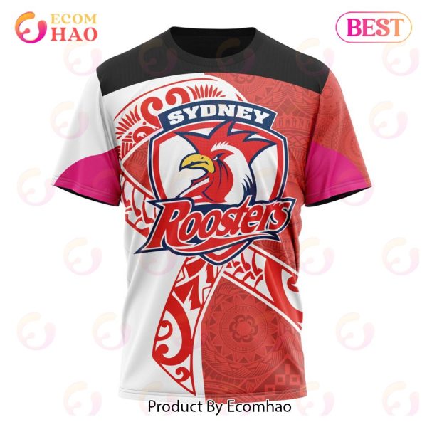 NRL Sydney Roosters Specialized Kits Samoa Fight Cancer 3D Hoodie