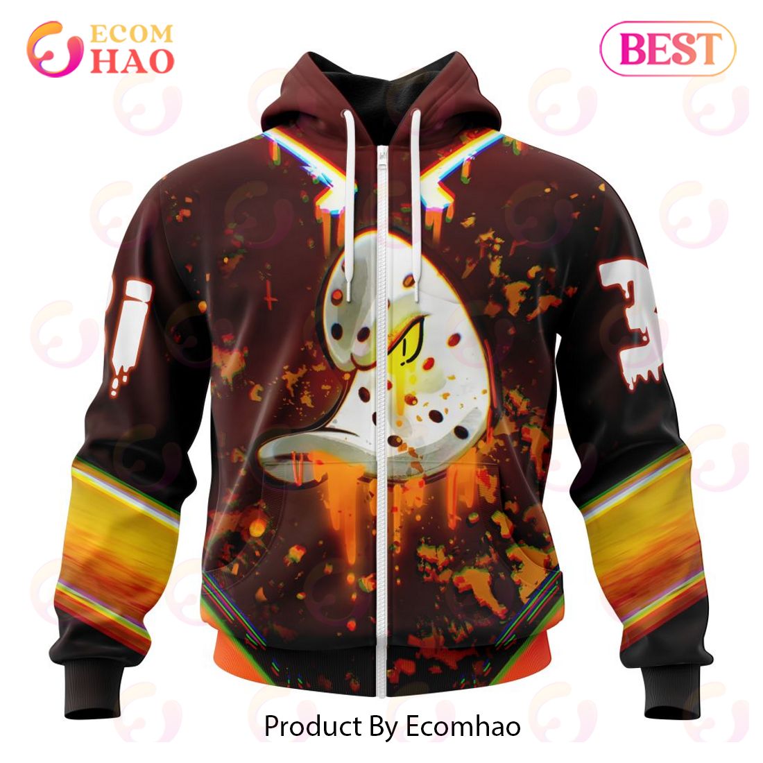 Anaheim Ducks Specialized Jersey For Halloween Night 3D Hoodie