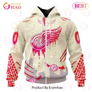 NHL Detroit Red Wings Specialized Jersey For Halloween Night 3D Hoodie