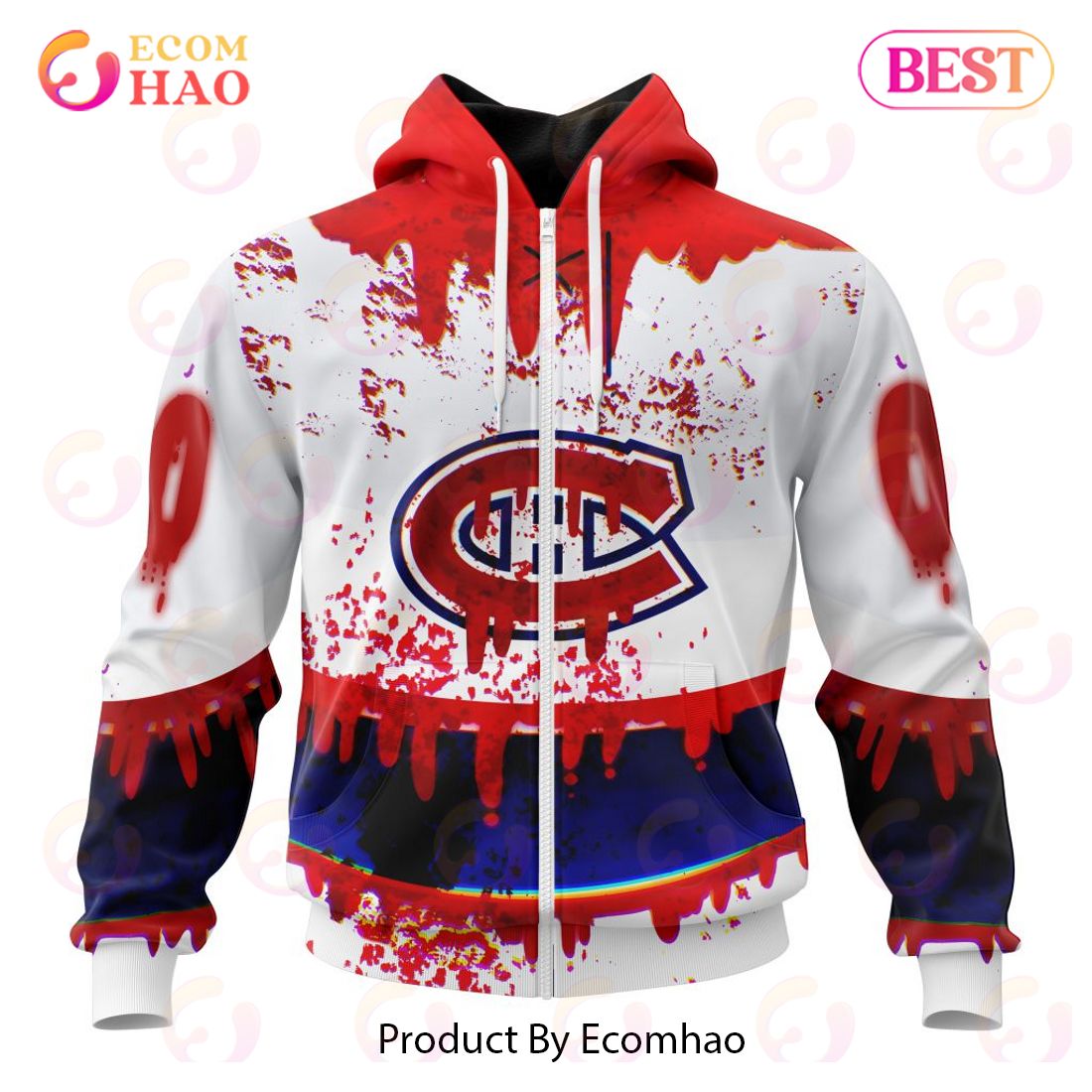 NHL Montreal Canadiens Specialized Jersey For Halloween Night 3D Hoodie