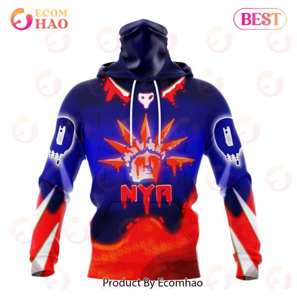 NHL New York Rangers Specialized Jersey For Halloween Night 3D Hoodie
