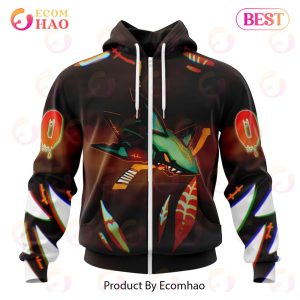 NHL San Jose Sharks Specialized Jersey For Halloween Night 3D Hoodie