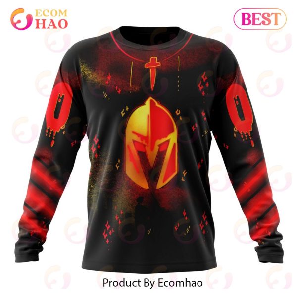 Vegas Golden KNight 3D Hoodies Specialized Jersey For Halloween Night 3D Hoodie