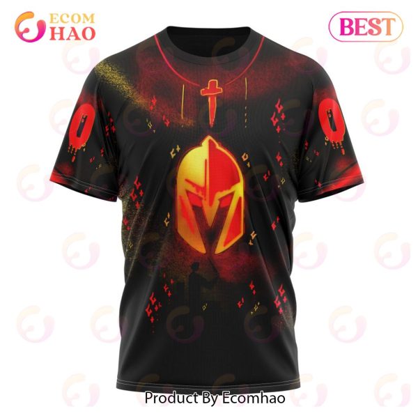 Vegas Golden KNight 3D Hoodies Specialized Jersey For Halloween Night 3D Hoodie