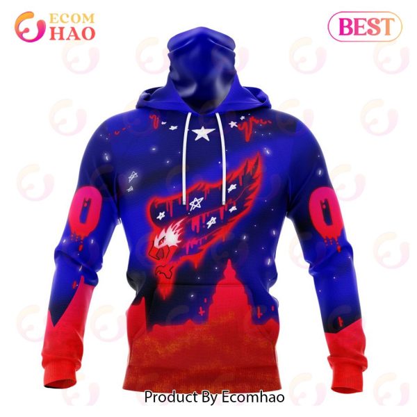 Washington Capitals Specialized Jersey For Halloween Night 3D Hoodie
