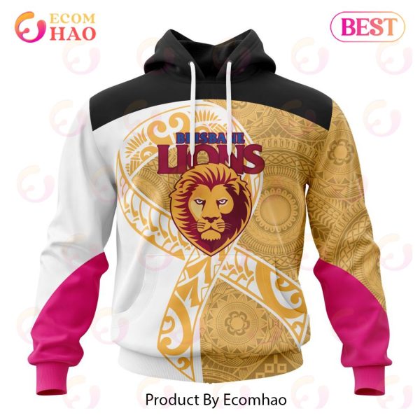 AFL Brisbane Lions Specialized Kits Samoa Fight Cancer 3D Hoodie