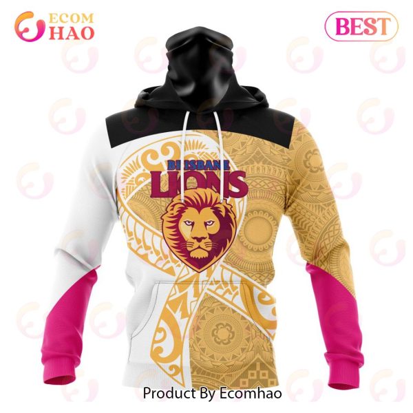 AFL Brisbane Lions Specialized Kits Samoa Fight Cancer 3D Hoodie