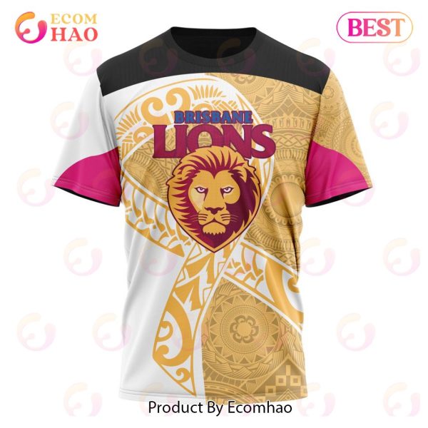 AFL Brisbane Lions Specialized Kits Samoa Fight Cancer 3D Hoodie