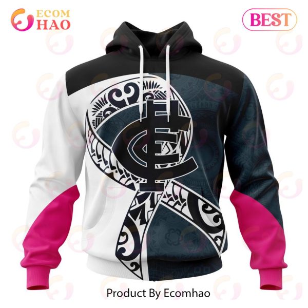 AFL Carlton Football Club Specialized Kits Samoa Fight Cancer 3D Hoodie