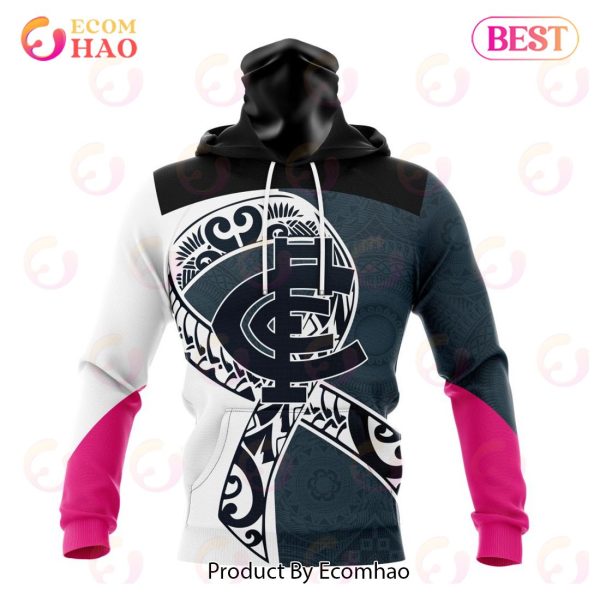 AFL Carlton Football Club Specialized Kits Samoa Fight Cancer 3D Hoodie