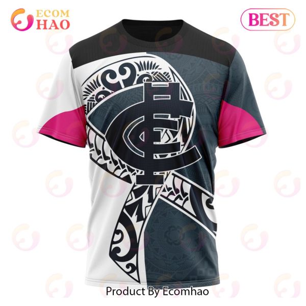 AFL Carlton Football Club Specialized Kits Samoa Fight Cancer 3D Hoodie