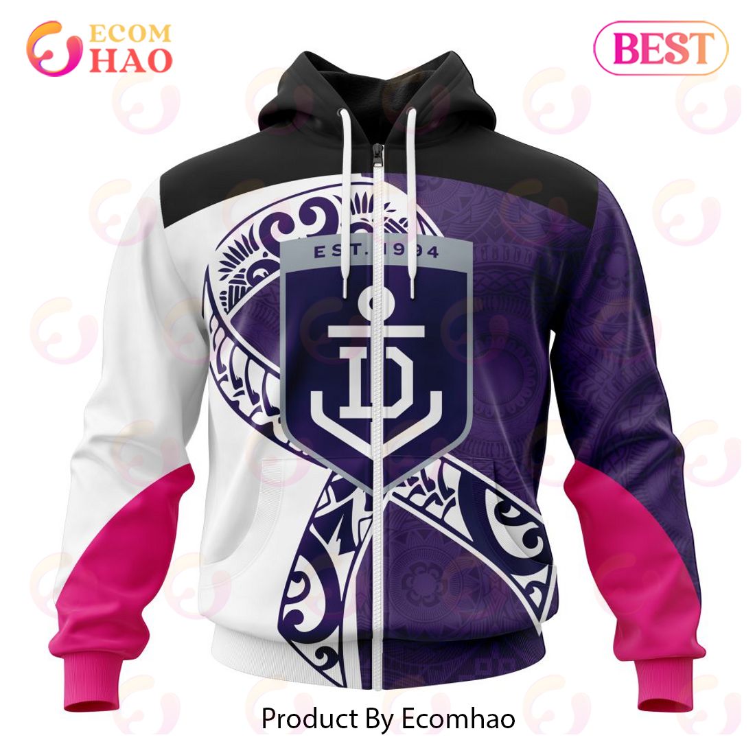 AFL Fremantle Dockers Specialized Kits Samoa Fight Cancer 3D Hoodie