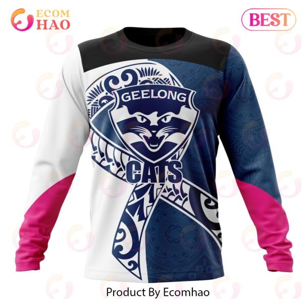 AFL Geelong Football Club Specialized Kits Samoa Fight Cancer 3D Hoodie