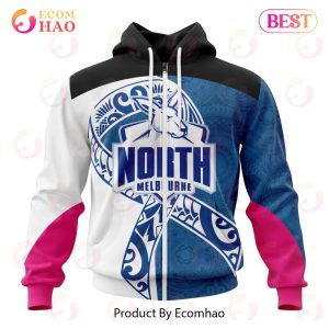 AFL North Melbourne Football Club Specialized Kits Samoa Fight Cancer 3D Hoodie