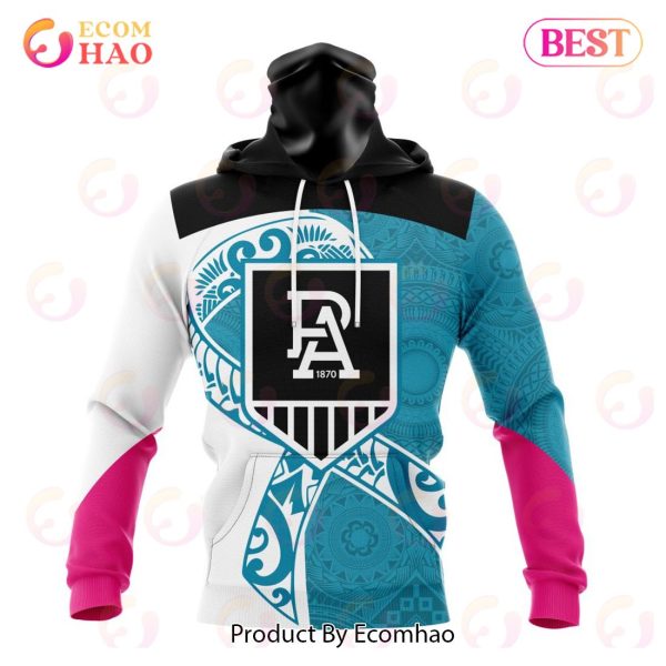 AFL Port Adelaide Specialized Kits Samoa Fight Cancer 3D Hoodie