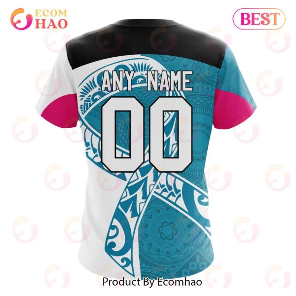 AFL Port Adelaide Specialized Kits Samoa Fight Cancer 3D Hoodie