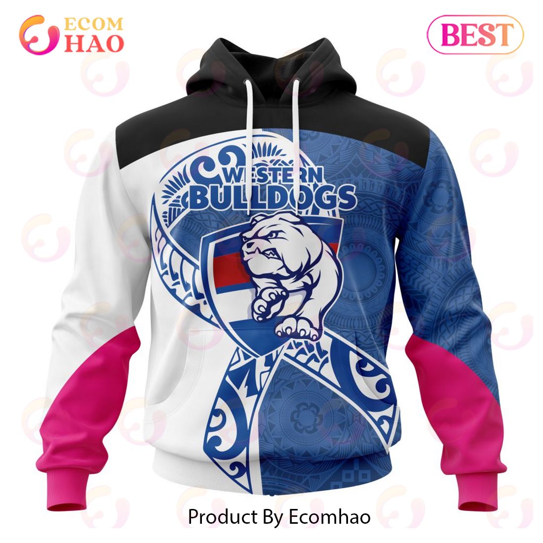 AFL Western Bulldogs Specialized Kits Samoa Fight Cancer 3D Hoodie