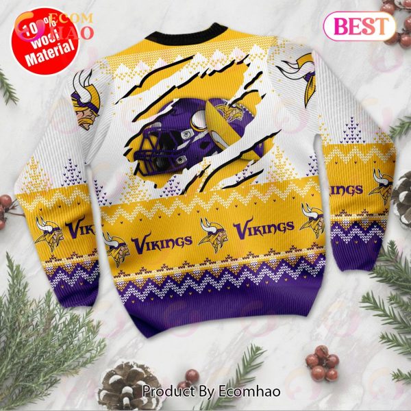 Funny Mickey Mouse Minnesota Vikings Disney Ugly Christmas Sweater